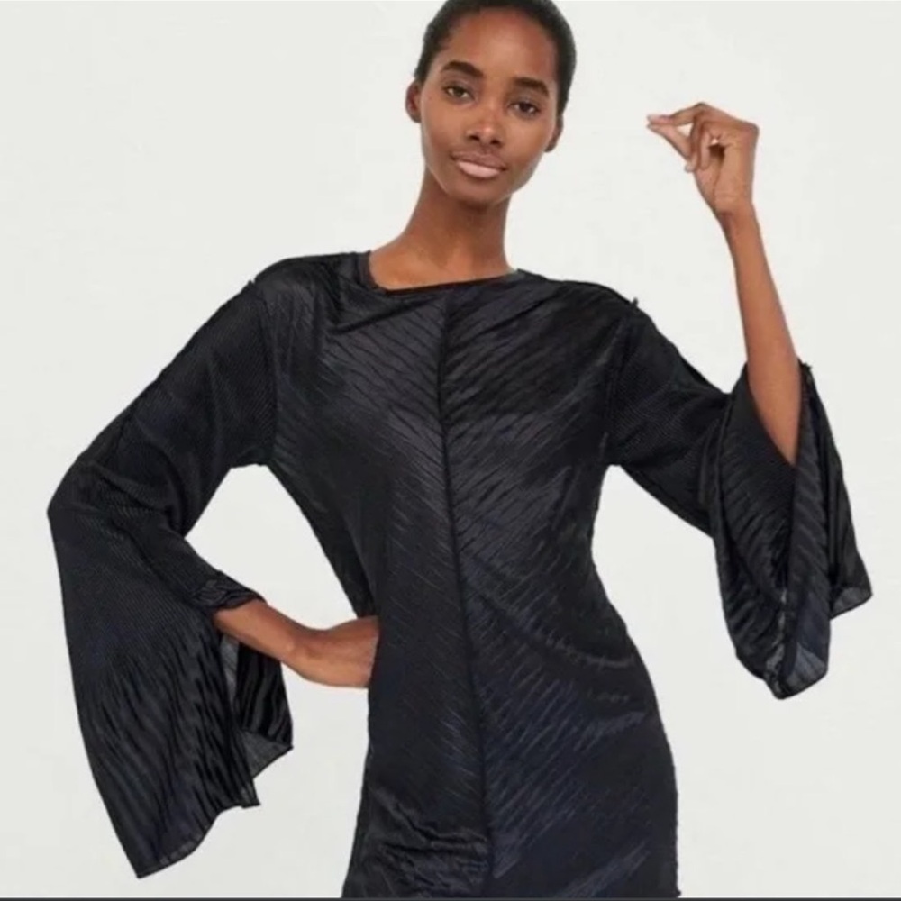 Zara flared pleated top